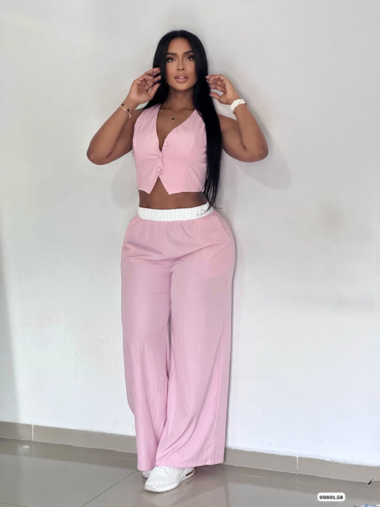 Conjunto con chaleco en tela antifluido - 99891